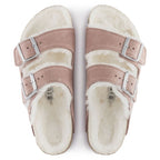 Birkenstock Arizona Suede Leather Shearling Pink Clay LAF Narrow Insulated Flip-Flops (1023258) Footwear/Lifestyle/Brinkenstock/Klapki/chodaki Birkenstock