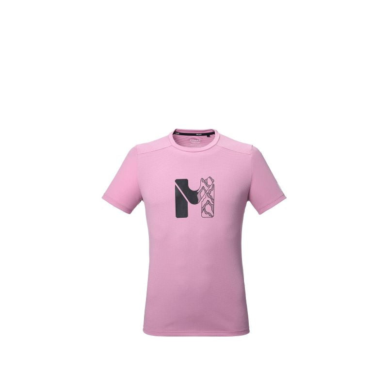 MILLET Kamet Map Ts Ss M pink men's t-shirt