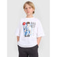 Boy's oversize T-shirt with print 4F 4FJRAW25TTSHM3062-10S *Kategoria tymczasowa Your Sports Performance