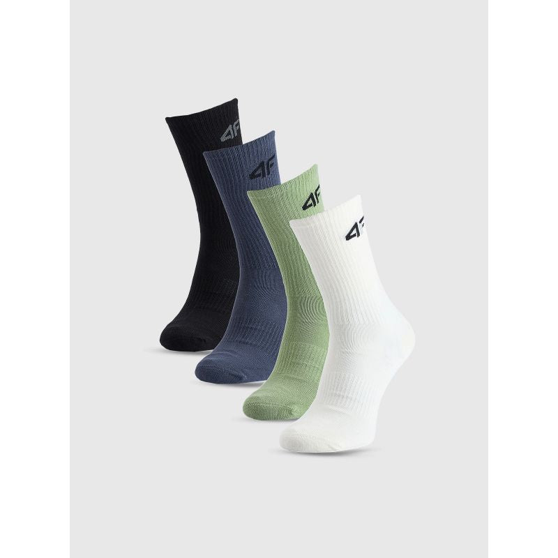 Boys' casual ankle socks (4-pack) 4F 4FJWAW25USOCM390-90S *Kategoria tymczasowa Your Sports Performance