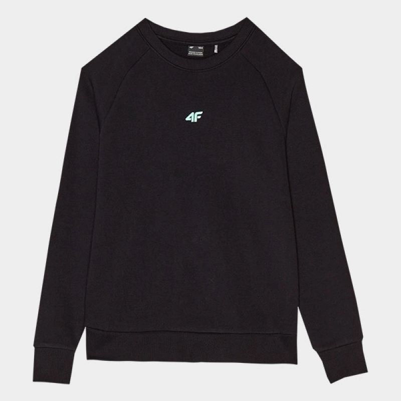 Girls' organic cotton sweatshirt, no zipper, no hood, 4F Junior *Kategoria tymczasowa Your Sports Performance