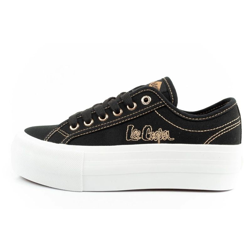 Lee Cooper women's sneakers platform black with gold In preparation Your Sports Performance