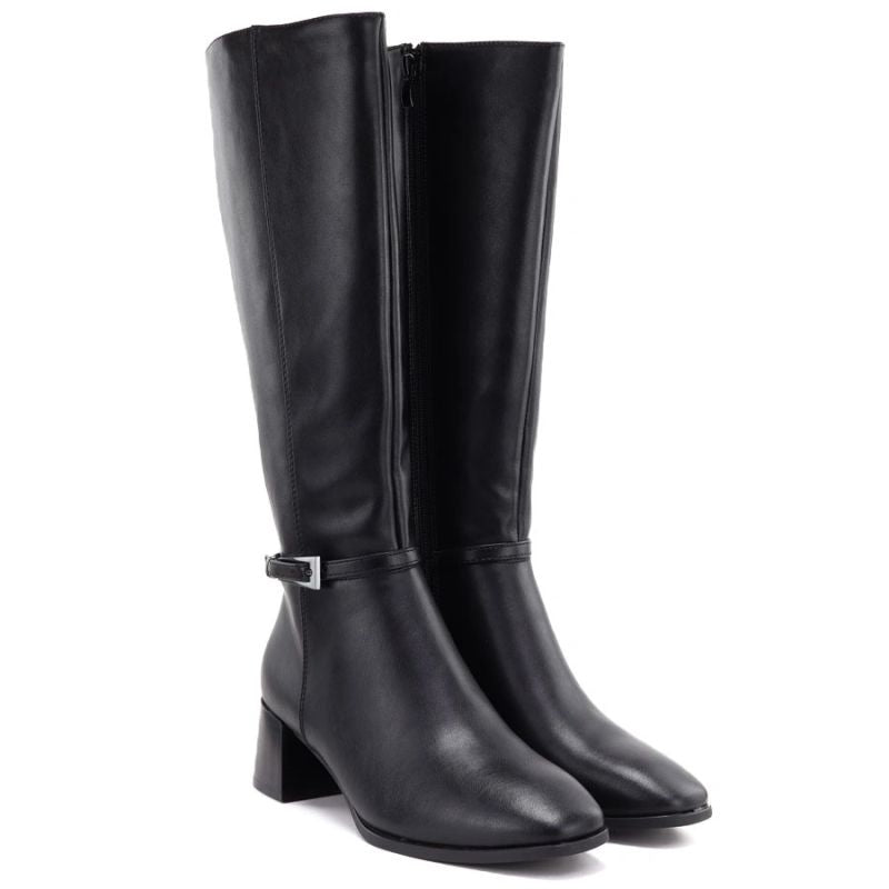 Black Sergio Leone KZ-31-S women's leather high-heeled boots