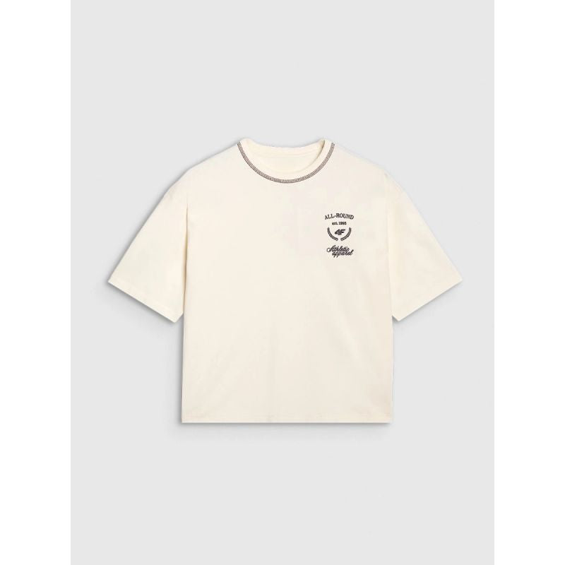 Women's oversize printed T-shirt 4F 4FRSS25TTSHF2979-11S *Kategoria tymczasowa Your Sports Performance