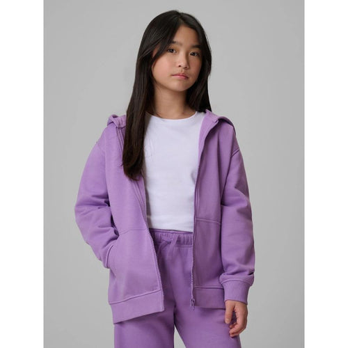 Girls' loose sweatshirt with hood 4F 4FJRSS26TSWSF2715-51S 4f