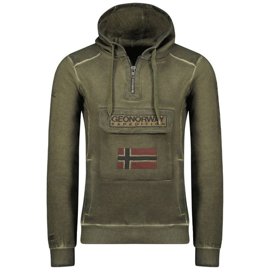 Geographical Norway Gymclass EO Tiedye Badge sweatshirt M WU8270H-GNO-KAKI Clothing/Outdoor/Geographical Norway Your Sports Performance