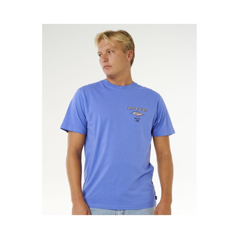 Men's RIP CURL Fade Out Icon Tee Blue