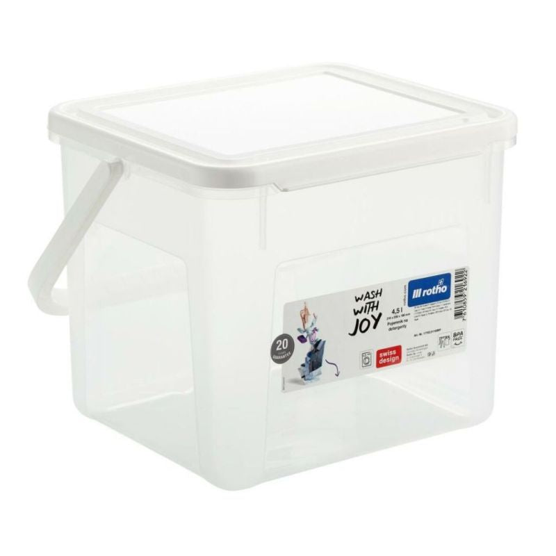 ROTHO Detergent Container 3kg 4.5L Transparent/White Dla zwierząt/Miski, pojemniki i poidełka (uniwersalne) Your Sports Performance