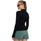 Women's longsleeve t-shirt 4F F419 deep black 4FWAW25TFLOF419 20S In preparation Your Sports Performance