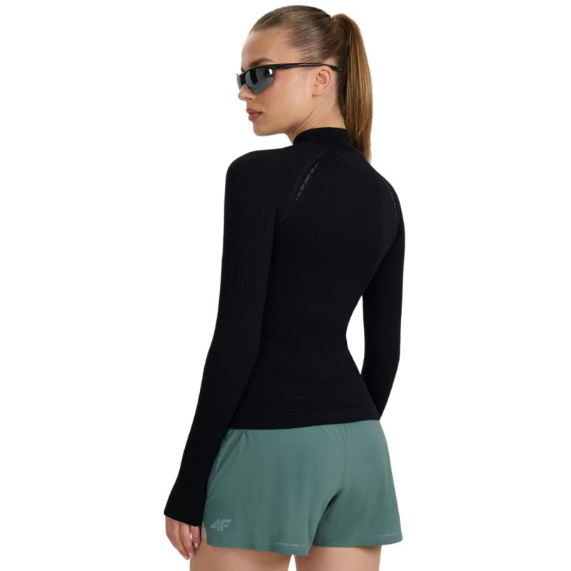Women's longsleeve t-shirt 4F F419 deep black 4FWAW25TFLOF419 20S In preparation Your Sports Performance