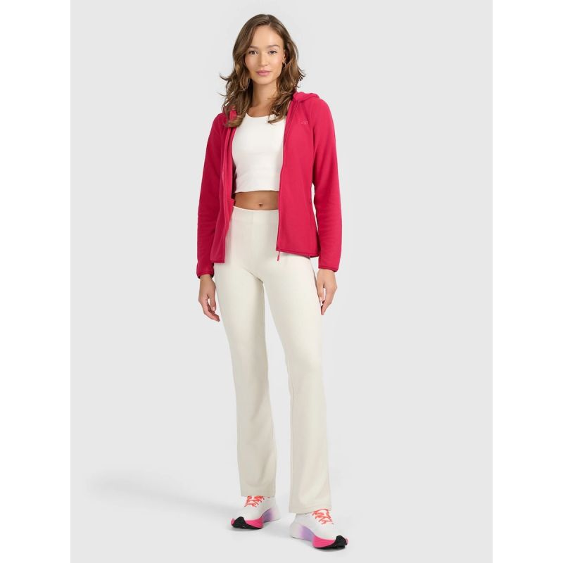 Women's slim fleece jacket with hood 4F 4FRAW25TFLEF495-53S