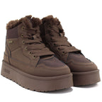 Women's brown Big Star platform snow boots UU274168