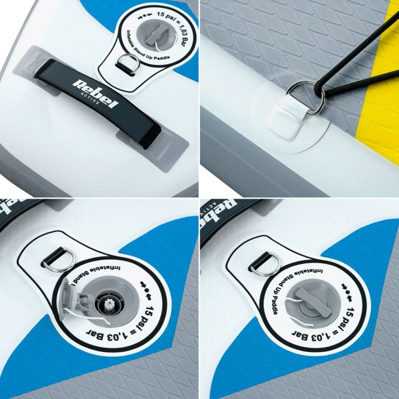 REBEL ACTIVE inflatable SUP board 350x81x15cm white Nad wodę/Deski Your Sports Performance