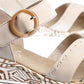 Comfortable wedge sandals Rieker W RKR595, beige Footwear/Lifestyle/Rieker Your Sports Performance
