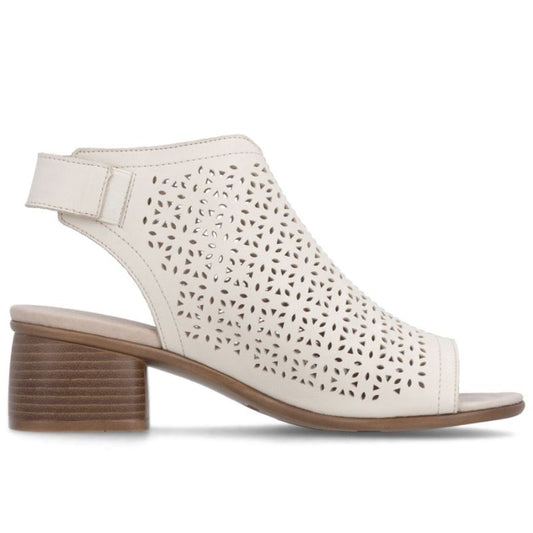 Women's beige leather closed sandals Remonte Rieker R8777-60 Rieker