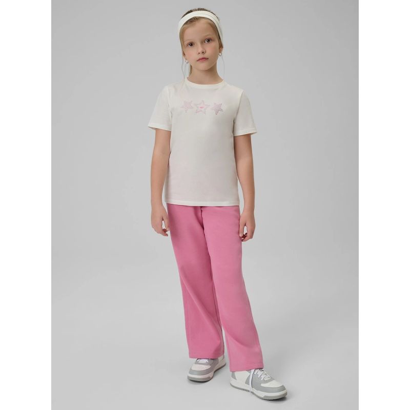 Girls' regular printed T-shirt 4F 4FJRSS26TTSHF3455-11S 4f