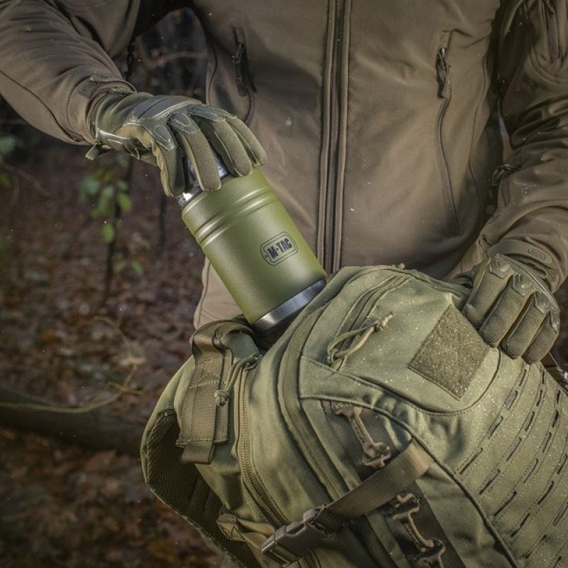 M-TAC Olive stainless steel lunch thermos with spoon, capacity 750 ml. AGD - Produkty/Termosy i kubki termiczne Your Sports Performance