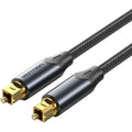 Vention Braided Optical Audio Cable with Aluminum Connector, 5m, Black Kable i adaptery/Kable optyczne Your Sports Performance