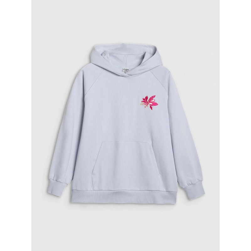 Women's oversize sweatshirt with hood, unzipped, 4F 4FWSS25TSWSF1578-34S *Kategoria tymczasowa Your Sports Performance
