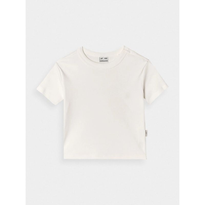 Girls' plain T-shirt 4F 4FJRSS24TTSHF2053-11S 4f