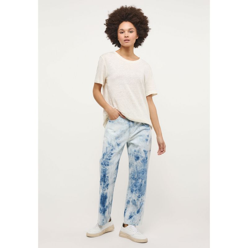 Mustang Alina C Linen T-shirt W 1013788 2045 Clothing/Lifestyle/T-shirts/Mustang Your Sports Performance