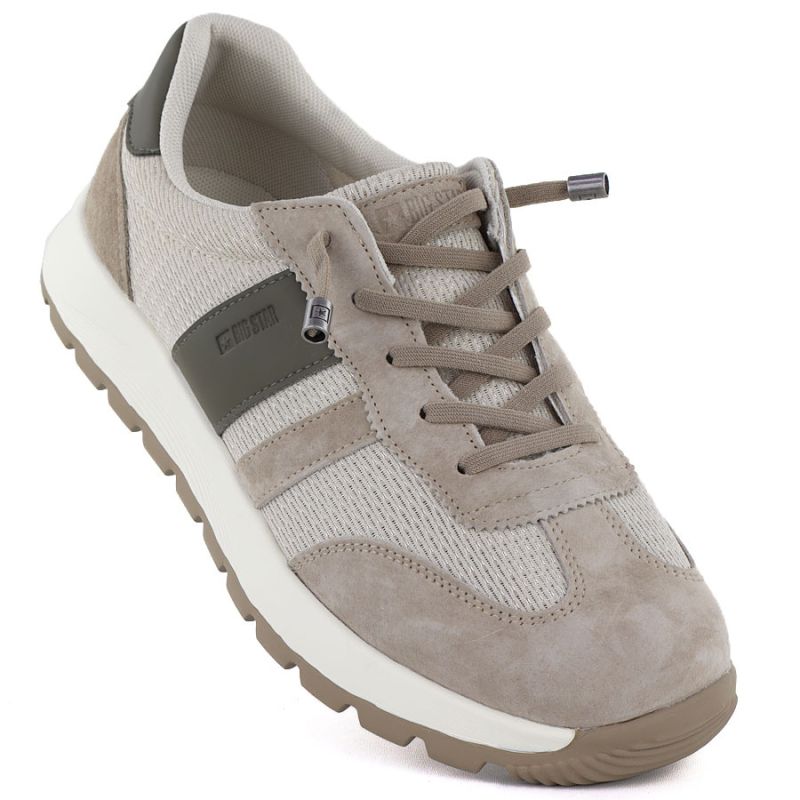 Beige men's leather sneakers Big Star TT174052 To be categorized Your Sports Performance