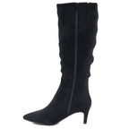 Sergio Leone KZ-28 Black Suede Insulated Low Heel Boots