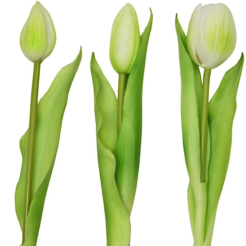 BOUQUET OF 7 WHITE TULIPS 31 CM LIFE-LIKE SPRING DECORATION Home and Garden/Equipment Your Sports Performance
