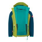 Trollkids Rondane Zip-Off XT Softshell Jacket pear green/Madeira blue/sea green (819-360)
