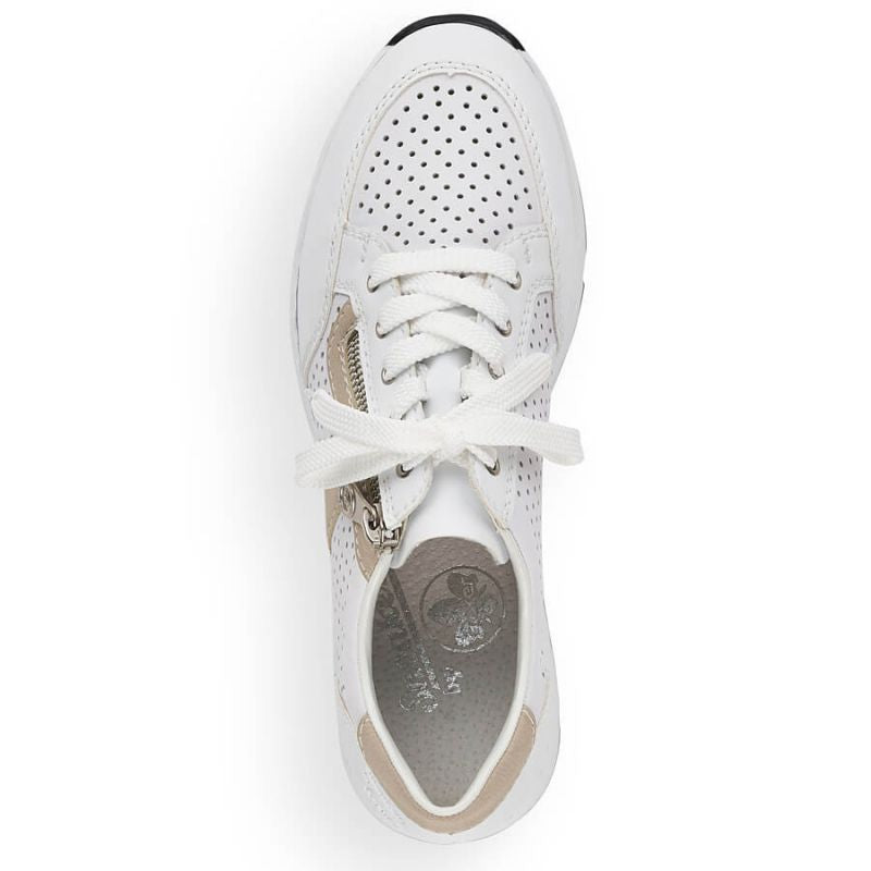 Rieker W N6304-80 white leather wedge shoes Footwear/Lifestyle/Rieker Your Sports Performance