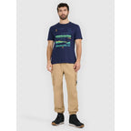 Men's regular printed T-shirt 4F 4FRAW25TTSHM3378-31S