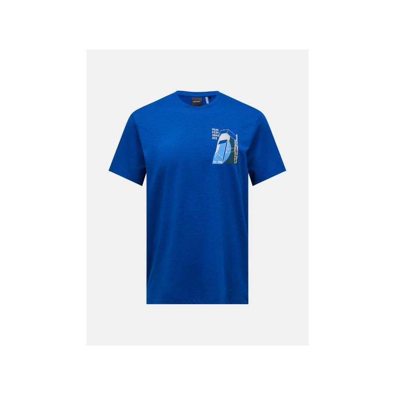 PEAK PERFORMANCE M Explore Graphic Tee Men's T-Shirt Blue