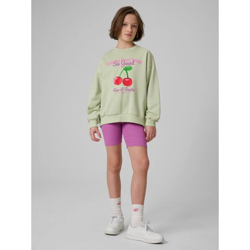Girls' loose sweatshirt without hood 4F 4FJRSS26TSWSF2903-47S 4f
