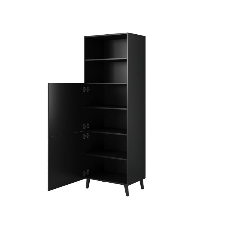 ABETO display cabinet 60x40xH176.5 black/gloss black Bufety i witryny/Bufety i witryny na drewnianej podstawie Your Sports Performance