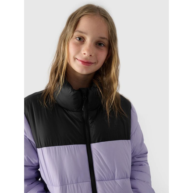 Girls' down jacket with synthetic filling 4F Junior 4FJWAW24TDJAF452-51S *Kategoria tymczasowa Your Sports Performance