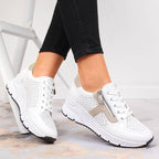 Rieker W N6304-80 white leather wedge shoes Footwear/Lifestyle/Rieker Your Sports Performance