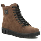 Women's brown suede leather ankle boots Filippo DBT7273