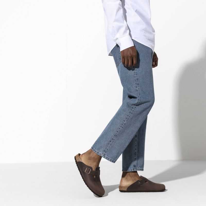 Birkenstock Boston Habana Oiled Leather Regular Wide Women's/Men's Clogs (0860131) In preparation Your Sports Performance