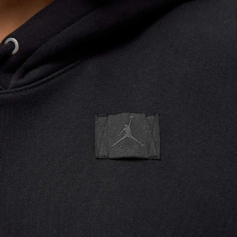 Women's Air Jordan Flight Fleece Satin-Lined Pullover Hoodie Black - FV7050-010 AIR Jordan