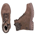 Women's comfortable brown trapper boots Rieker Y7621-25