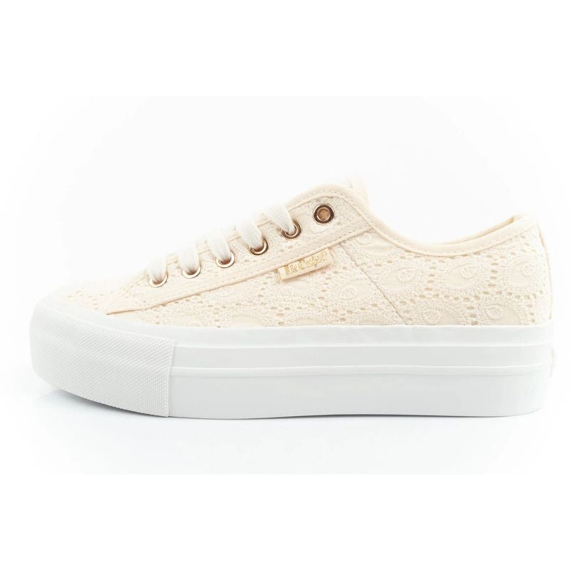 Lee Cooper women's lace sneakers beige platform In preparation Your Sports Performance