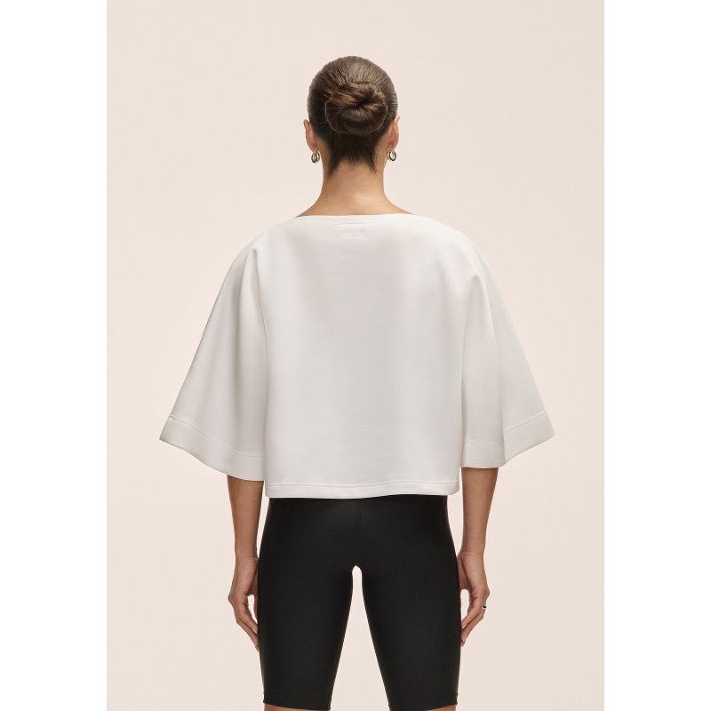 Casall Aria Cropped Boatneck Women's T-Shirt White