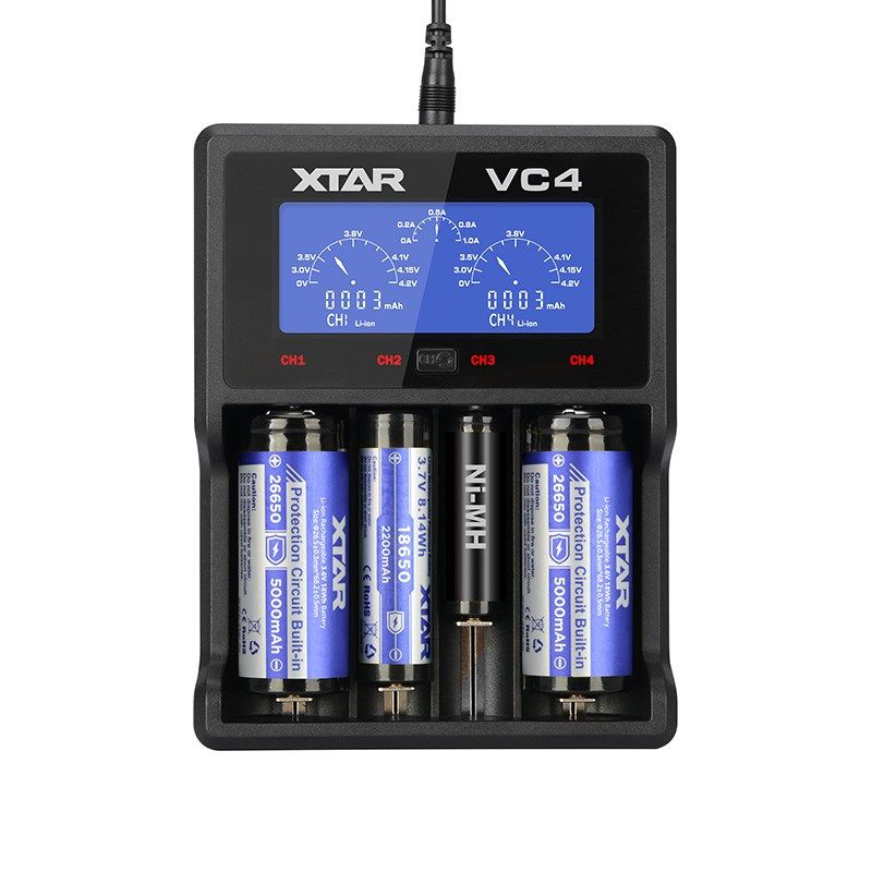 XTAR CHARGER FOR CYLINDRICAL LI-ION VC4 BATTERIES Baterie, akumulatorki i ładowarki/Ładowarki akumulatorowe (bez akumulatorków) Your Sports Performance