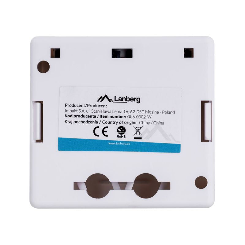 Lanberg OU6-0002-W surface-mounted socket (RJ-45; UTP; white) Kable, gniazda i wtyki/Puszki wyposażone Your Sports Performance