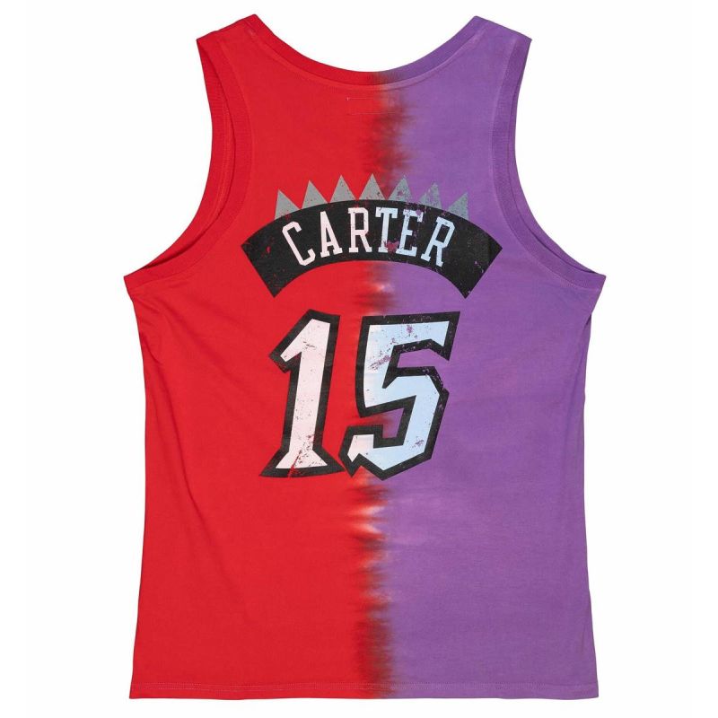 Mitchell & Ness NBA Toronto Raptors Vince Carter Tie Dye Cotton Tank - TTNK3206-TRAYYVCAPRRD Koszulki NBA Your Sports Performance