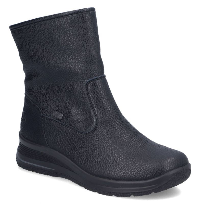 Rieker L7760-00 women's waterproof black ankle boots