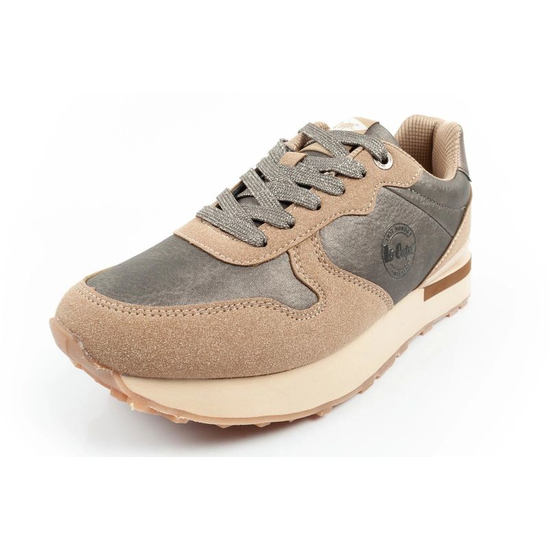 Lee Cooper women's sneakers, fashionable, comfortable, durable, beige, gray Lee Cooper