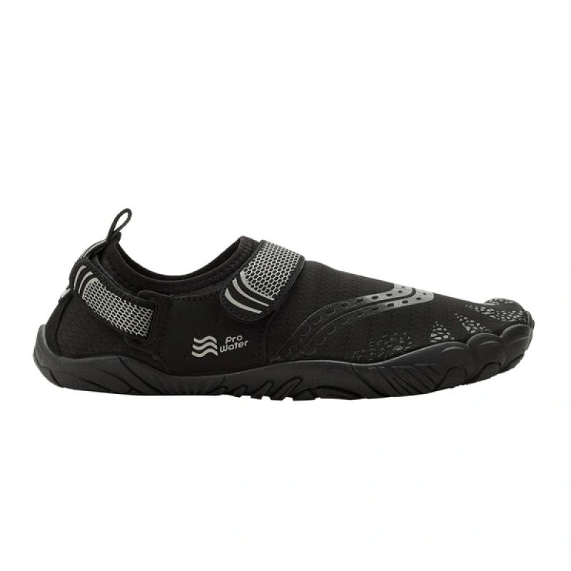 ProWater men's quick-drying non-slip swimming shoes, black and gray