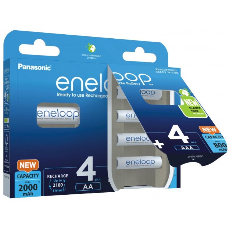 PANASONIC ENELOOP SET 4x AA 2000mAh + 4x AAA 800mAh Baterie, akumulatorki i ładowarki/Akumulatorki Your Sports Performance