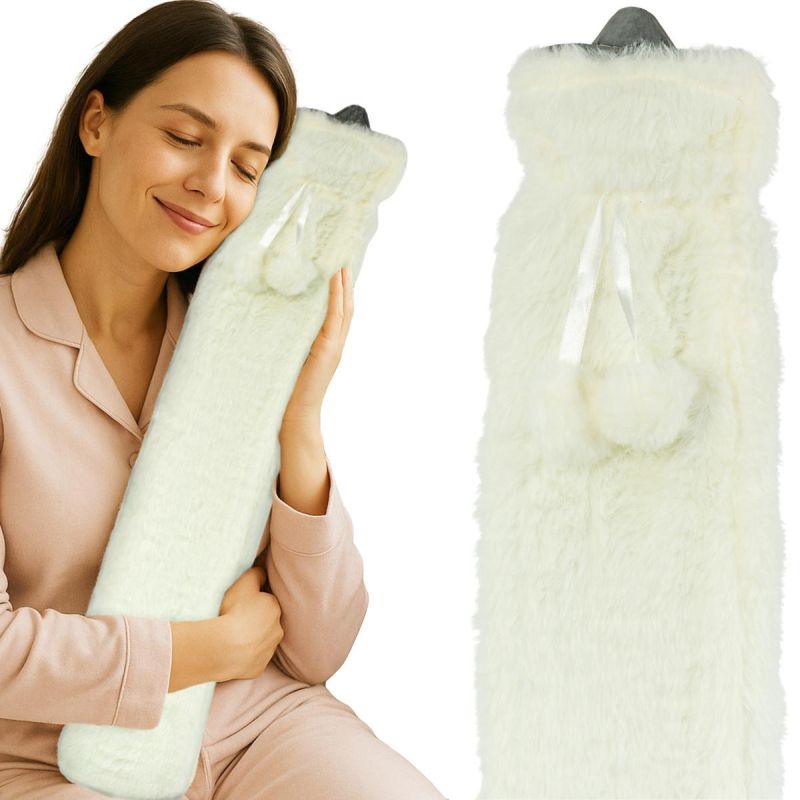 RUBBER HOT WATER BOTTLE IN ALPINA COVER 2L WHITE Home and Garden/Equipment Your Sports Performance